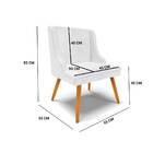 Cadeira De Jantar Liz Corino Glow Branco Pés Palito Tana Decor