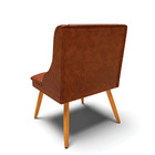 Cadeira De Jantar Liz Corino Glow Nozes Pés Palito Bnn Decor