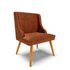 Cadeira De Jantar Liz Corino Glow Nozes Pés Palito Bnn Decor