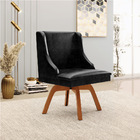 Cadeira De Jantar Liz Corino Glow Preto Base Giratória Madeir