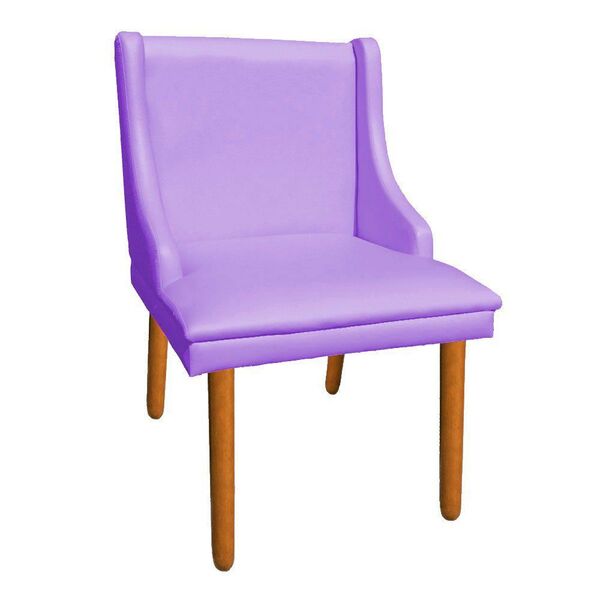 Cadeira De Jantar Liz Corino Lilás Pés Palito Castanho D'rossi