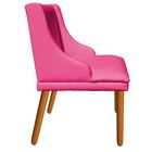Cadeira De Jantar Liz Corino Pink Pés Palito Castanho D'rossi