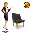 Cadeira De Jantar Liz Corino Preto Base Fixa Madeira Castanho