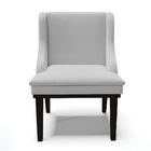 Cadeira De Jantar Liz Linho Base Fixa Madeira Preto D03 - D'r