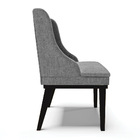 Cadeira De Jantar Liz Linho Base Fixa Madeira Preto D03 - D'r