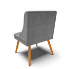 Cadeira De Jantar Liz Linho Grafite Pés Palito Tana Decor