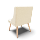 Cadeira De Jantar Liz Linho Grosso Bege A19 Pés Palito Natura