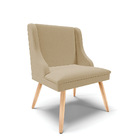 Cadeira De Jantar Liz Linho Palha A32 Pés Palito Natural - D'