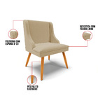 Cadeira De Jantar Liz Linho Palha Pés Palito Bnn Decor