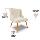 Cadeira De Jantar Liz Linho Pés Palito Castanho D03 - D'rossi