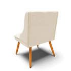 Cadeira De Jantar Liz Linho Pés Palito Castanho D03 - D'rossi