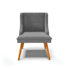 Cadeira De Jantar Liz Linho Pés Palito Castanho D03 - D'rossi