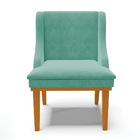 Cadeira De Jantar Liz Suede Base Fixa Madeira Castanho - D'ro