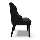 Cadeira De Jantar Liz Suede Base Fixa Madeira Preto D03 - D'r