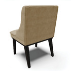 Cadeira De Jantar Liz Suede Base Fixa Madeira Preto D03 - D'r