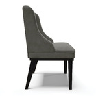 Cadeira De Jantar Liz Suede Base Fixa Madeira Preto D03 - D'r