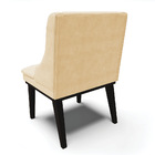 Cadeira De Jantar Liz Suede Base Fixa Madeira Preto D03 - D'r