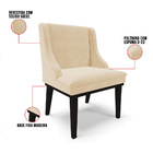 Cadeira De Jantar Liz Suede Base Fixa Madeira Preto D03 - D'r