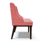 Cadeira De Jantar Liz Suede Base Fixa Madeira Tabaco D03 - D'