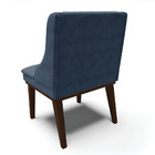 Cadeira De Jantar Liz Suede Base Fixa Madeira Tabaco D03 - D'