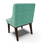 Cadeira De Jantar Liz Suede Base Fixa Madeira Tabaco - D'ross