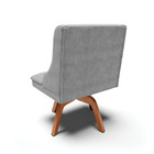 Cadeira De Jantar Liz Suede Cinza Base Madeira Mm35 D03 - D'r