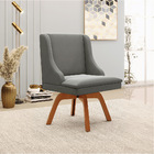 Cadeira De Jantar Liz Suede Grafite Base Madeira Mm35 D03 - D