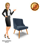 Cadeira De Jantar Liz Suede Pés Palito Castanho D03 - D'rossi