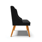 Cadeira De Jantar Liz Suede Preto Pés Palito Bnn Decor