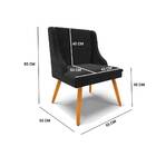 Cadeira De Jantar Liz Suede Preto Pés Palito Bnn Decor