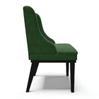 Cadeira De Jantar Liz Suede Verde Base Fixa Madeira Preto D03