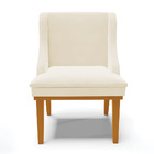 Cadeira De Jantar Liz Veludo Base Fixa Madeira Castanho D03 -