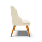 Cadeira De Jantar Liz Veludo Bege Pés Palito Tana Decor