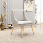 Cadeira De Jantar Liz Veludo Cinza Pés Palito Natural D03 - D