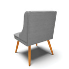 Cadeira De Jantar Liz Veludo Grafite Luxo A131 Pés Palito Cas