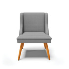 Cadeira De Jantar Liz Veludo Grafite Luxo A131 Pés Palito Cas