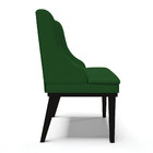 Cadeira De Jantar Liz Veludo Luxo Base Fixa Madeira Preto - D