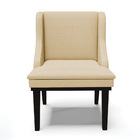 Cadeira De Jantar Liz Veludo Luxo Base Fixa Madeira Preto - D