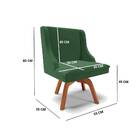 Cadeira De Jantar Liz Veludo Verde Esmeralda Base Giratória M