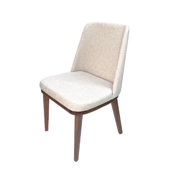 Cadeira De Jantar Londres Revestida Em Tecido Linho Bege - Cr