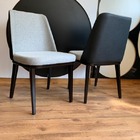 Cadeira De Jantar Londres Revestida Em Tecido Linho E Courino