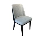 Cadeira De Jantar Londres Revestida Em Tecido Linho E Courino