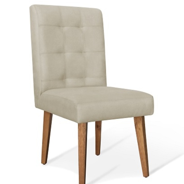 Cadeira De Jantar Luna Suede Bege - Meu Lar Decorações
