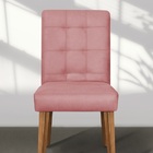 Cadeira De Jantar Luna Suede Rosa - Meu Lar Decorações