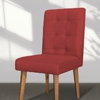Cadeira De Jantar Luna Suede Vermelho - Meu Lar Decorações