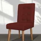 Cadeira De Jantar Luna Suede Vinho - Meu Lar Decorações