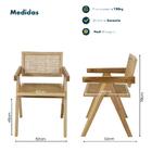 Cadeira De Jantar Madeira Com Braço Chandy Assento E Encosto