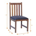 Cadeira De Jantar Madeira Maciça Alice Com Estofado Courino N