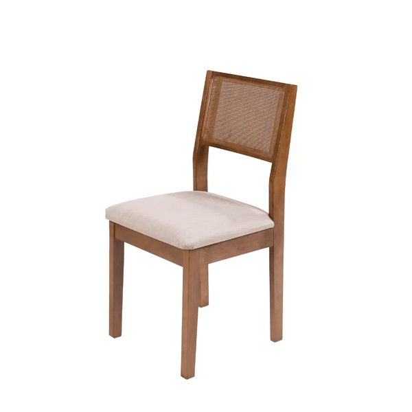 Cadeira De Jantar Madeira Maciça Nobre Assento Estofado Cor I