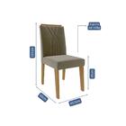 Cadeira De Jantar Mdf 2 Peças Encosto Fixo Nicole Cimol